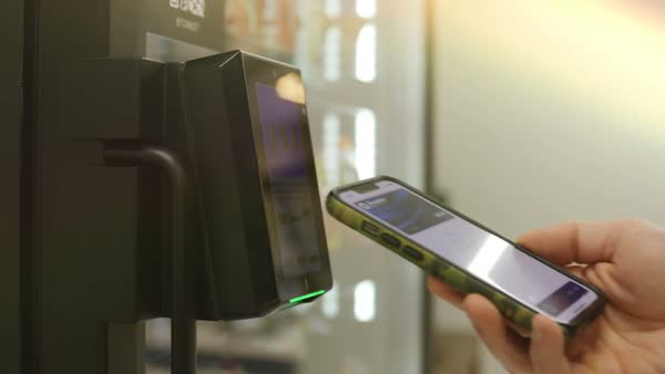 AI Smart Vending cooler stocked with drinks and snacks